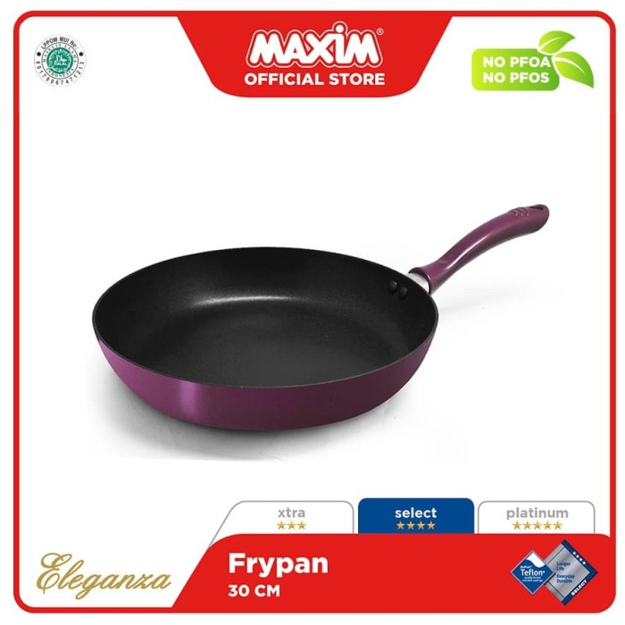 Maxim Eleganza Purple Wajan Teflon Anti Lengket 30cm Frypan ORIGINAL