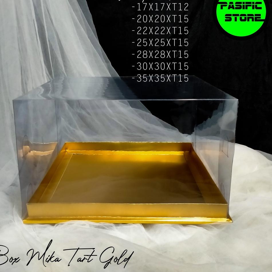 

Fast Shipment BOX KUE TART MIKA GOLD UKURAN 25X25XT15 ( T25 GOLD)