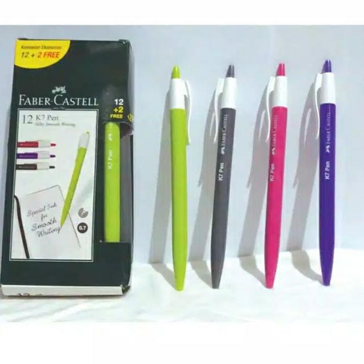 

Diskon Termurah FABER CASTELL K7 PUSH PEN BOLLPEN TINTA HITAM MIX BARREL 1Pack / 12Pcs