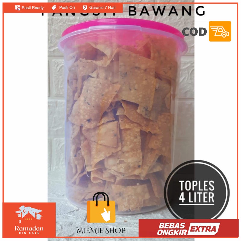 

Pangsit Bawang Rempah / Keripik Bawang Toples besar