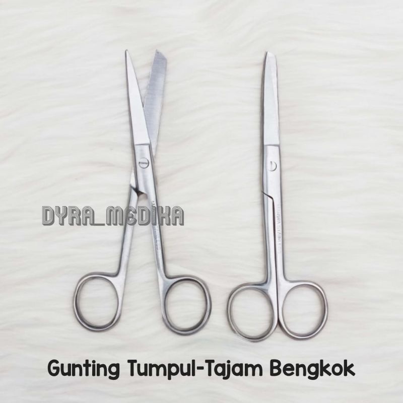 

GUNTING TAJAM TUMPUL BENGKOK 14 CM STAINLESS STEEL / GUNTING TUMPUL TAJAM BENGKOK 14CM STAINLESS/ SCISSORS STAINLESS