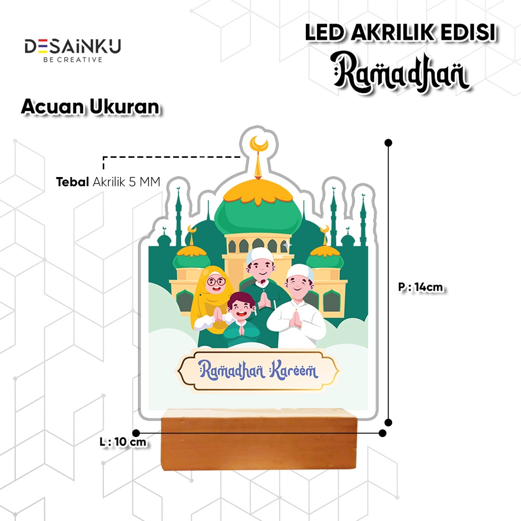 LAMPU AKRILIK LED RAMADHAN 2023 1444H / HAMPERS RAMADHAN 2023 1444H