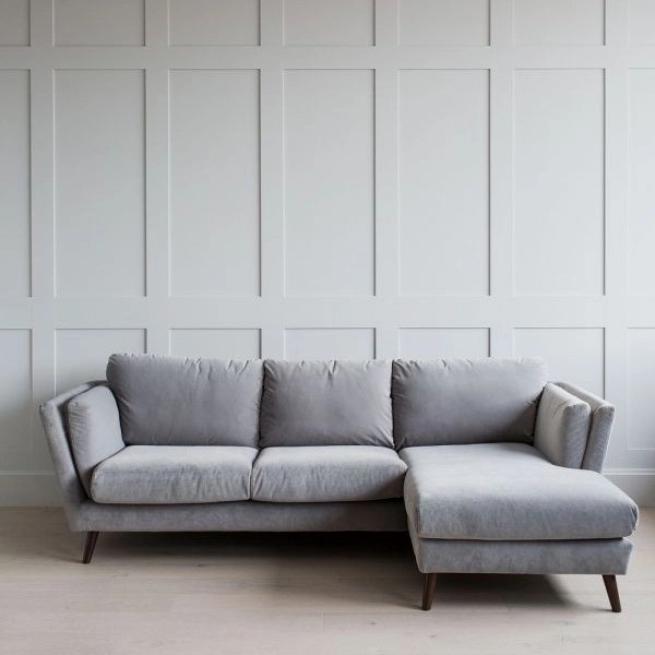 RAY Sofa Tamu Minimalis Model L Rangka Jati - Sofa Living Room Velvet Busa