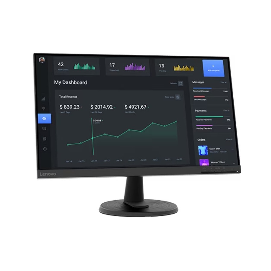 Monitor LED Lenovo D24-40 24&quot; 1080p 75Hz VGA HDMI VESA 100x100mm