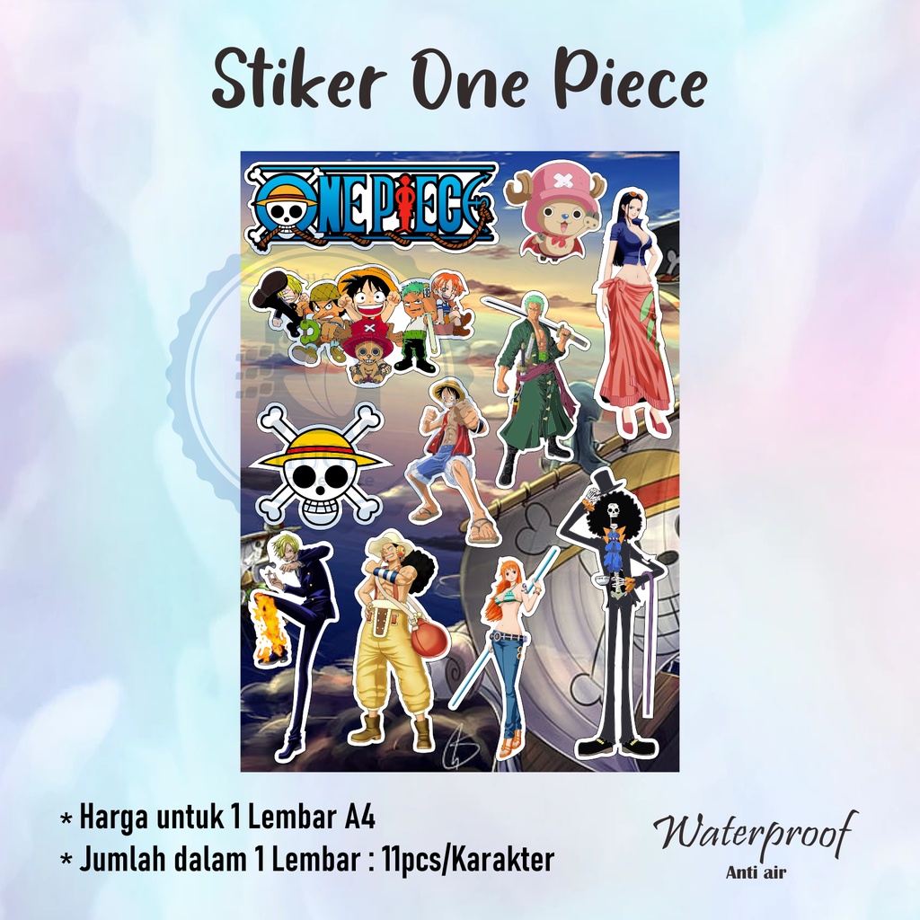 

Sticker One Piece - Sticker Print & Cut A4 – 11 Sticker karakter