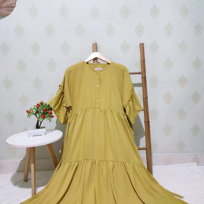 daster jumbo Daster Jodha Daster Busui Daster Hamil Daster Rayon Daster Jumbo Murah Lemon polos M3V3