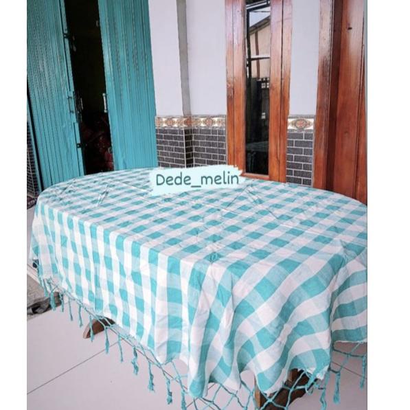 Paling Diminati taplak meja makan kain ezpata bentuk oval/lonjong