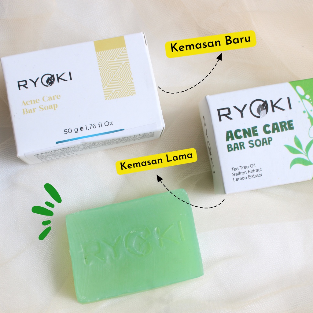 Sabun Jerawat Ryoki / RYOKI Acne Care Bar Soap 50gr | RYOKI Acne Soap