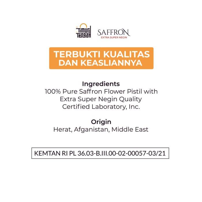 

Saffron Timur Tengah Pure Extra Super Negin 1 gr Premium Original Best Seller