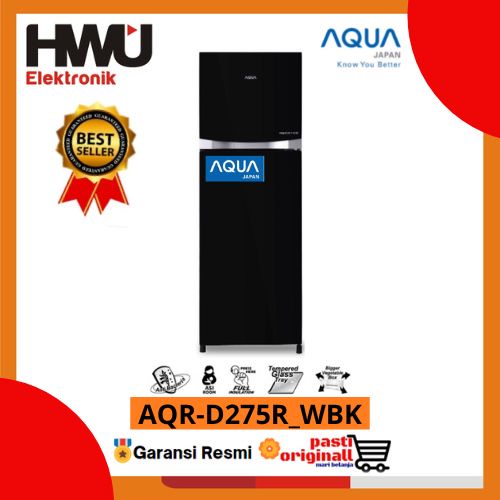 AQUA AQR-D275R-WBK LEMARI ES 2 PINTU 220 Liter AQR-D275R_( WBK )