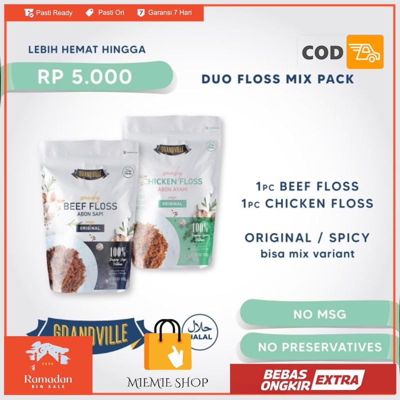 

[PREMIUM] Grandville Abon SAPI AYAM Crunchy Duo Mix Pack