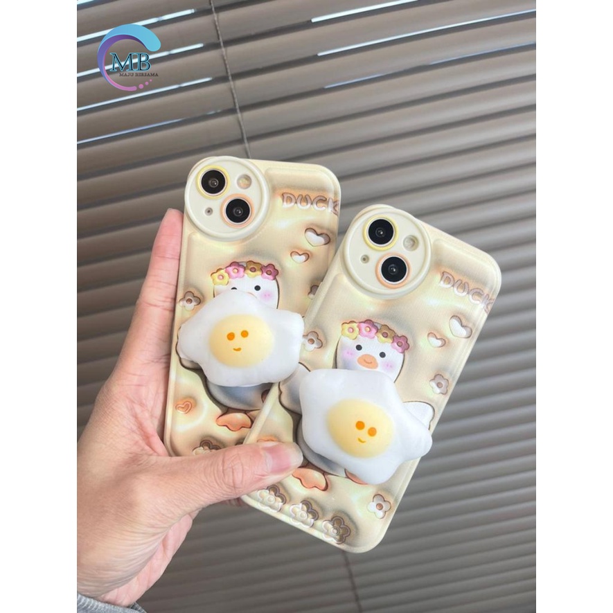 BS01 SOFTCASE MOTIF AKSEN 3D YELLOW CUTE DUCK POP STAND SQUISHI FOR IPHONE 6 6+ 7 8 SE 2020 7+ 8+ X XS XR XS MAX 11 12 13 14 PRO MAX MB4529