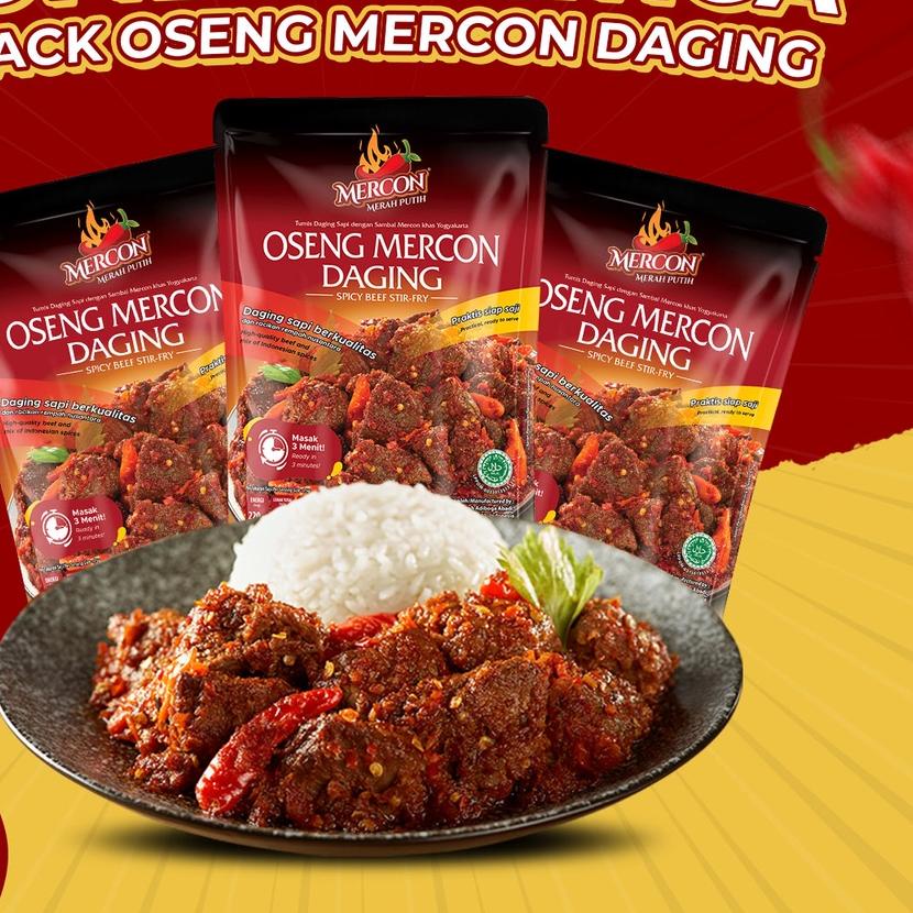 ➹ Mercon Merah Putih - Hemat Combo Bertiga || 3 x Oseng Mercon Daging ←