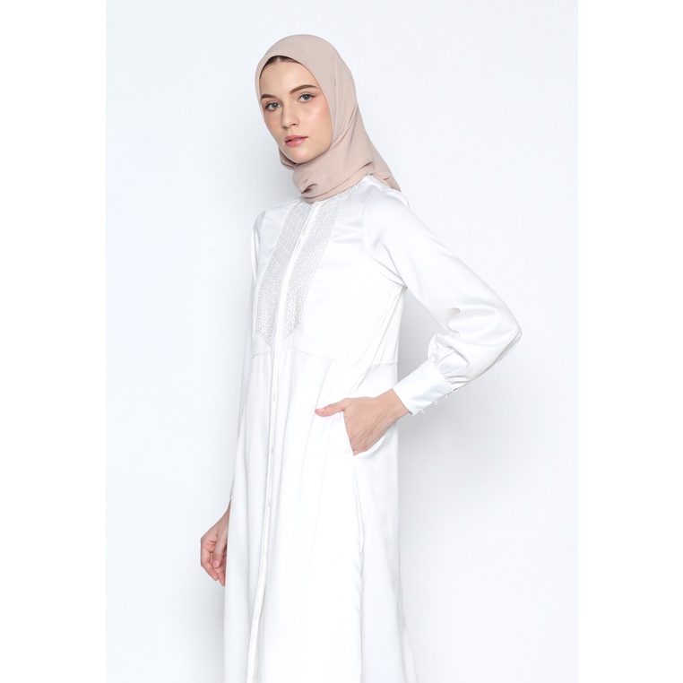 VALINO LADIES Gamis Wanita Putih - D-BDEK08-A5