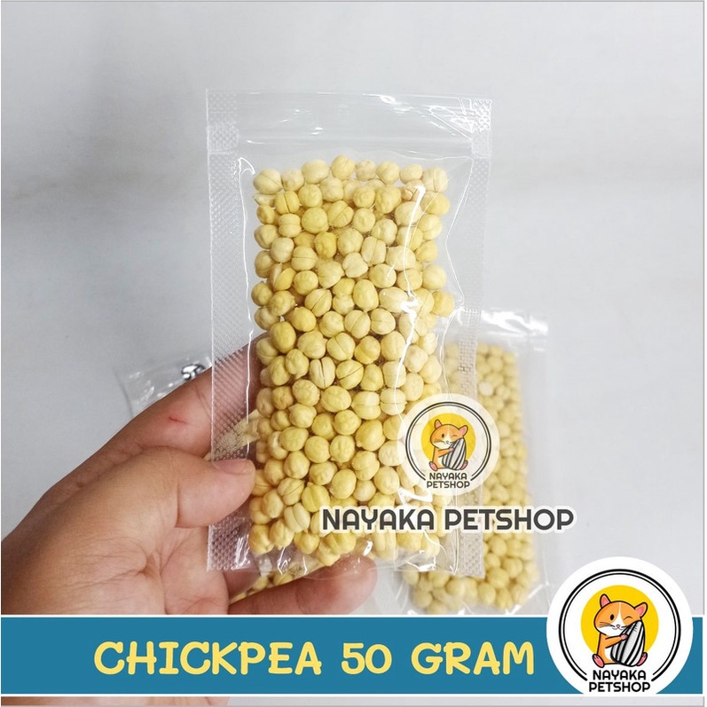 Camilan Hamster Kacang Chickpea 50 gram Cemilan Kacang Arab Ekstra Food Camilan Hewan