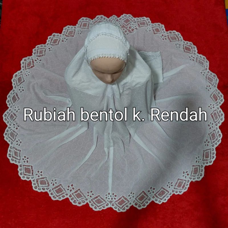 mukena katun rubiah bentol kerancang rendah asli bukittinggi R6
