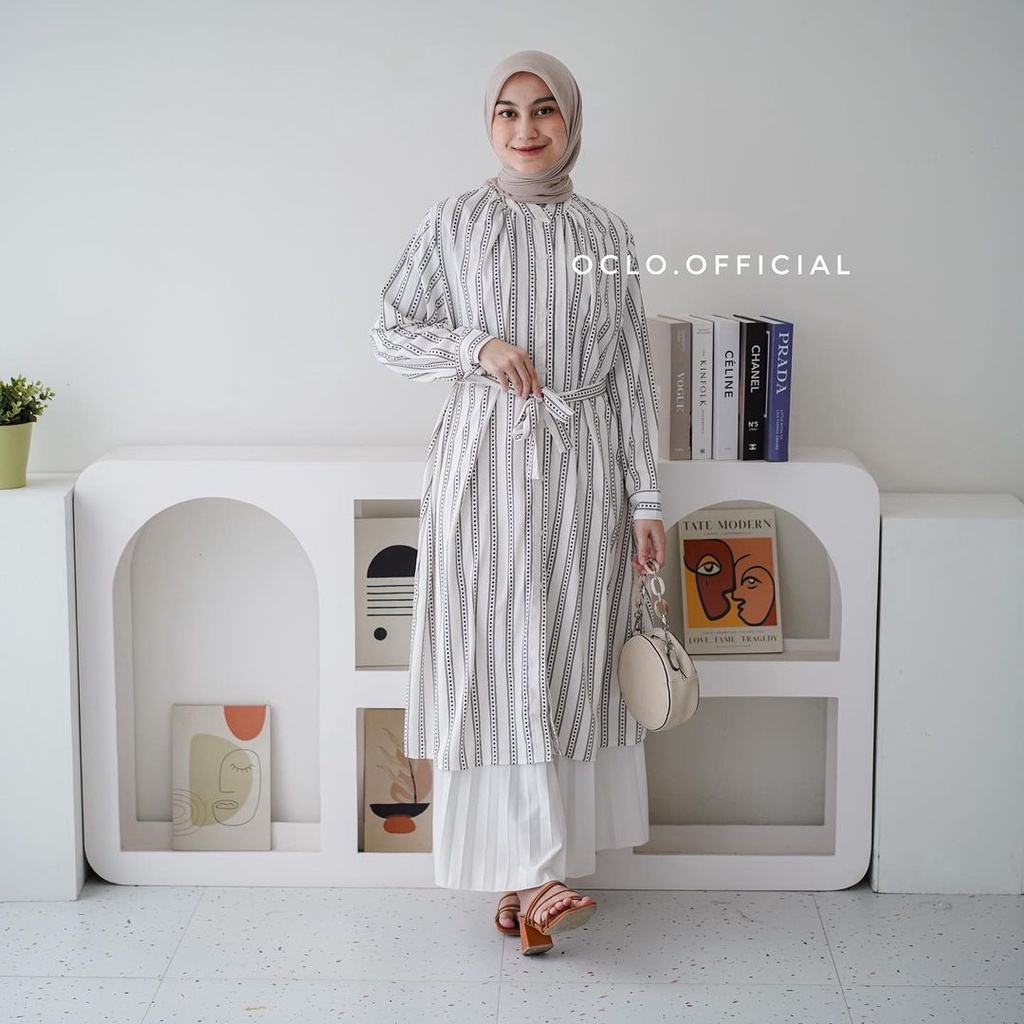 [BISA COD] Leavita Tunic oclo -‘Baju Muslim Wanita Tunik Busui Friendly