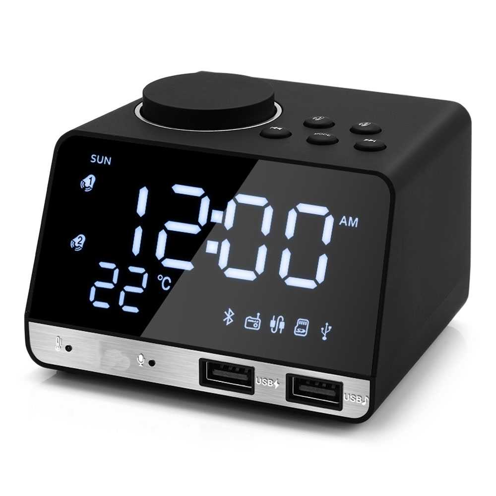 (BISA COD) FTIHSHP Inlife Jam Meja Bluetooth Active Speaker Alarm Clock Radio USB Charge - K11