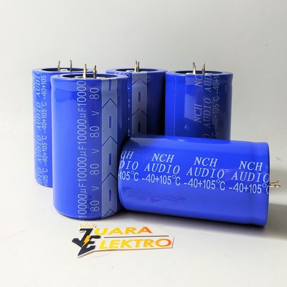 NCH AUDIO Elco 10000uF/80V | Kapasitor Elko 10000 uF/80 V NCH Audio Biru