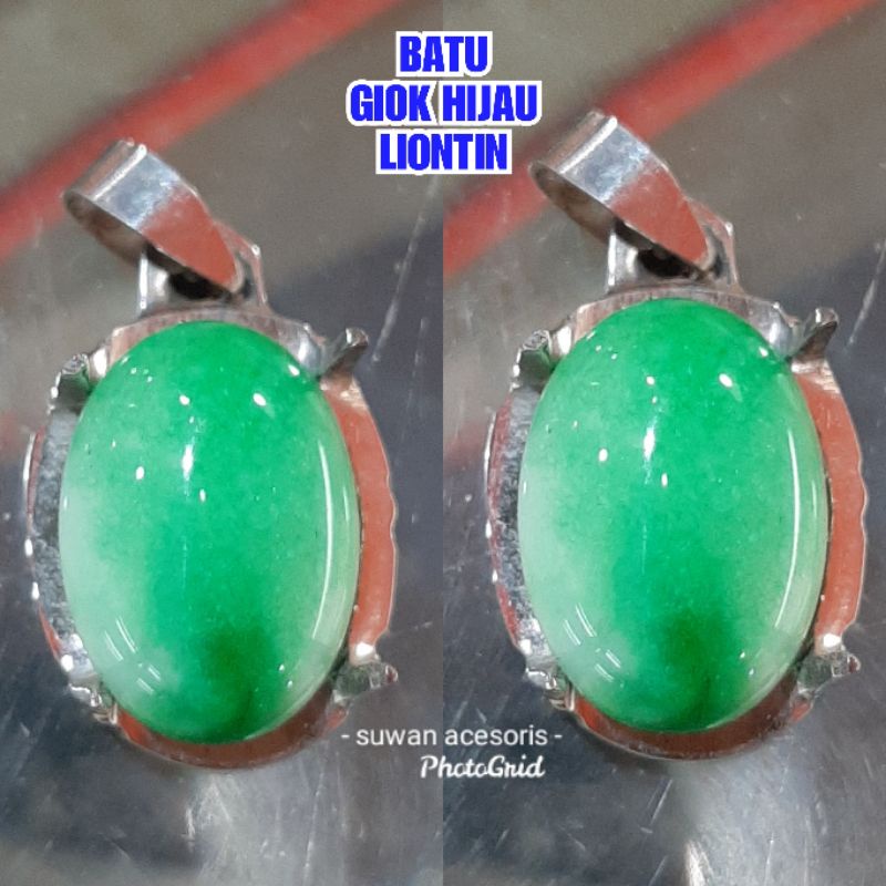 batu giok hijau cristal asli liontin mewah