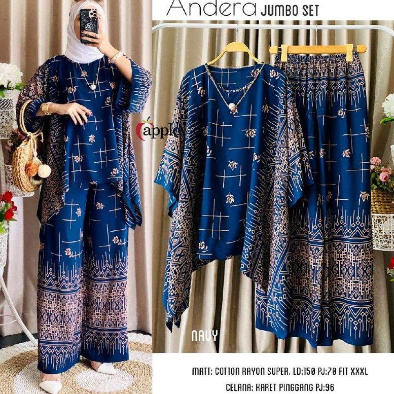 TERBARU R33 Rena Set Waka Shibori Kantong Oneset Renata Cp Oversize Jumbo Setelan Rayon Saku ㅓ