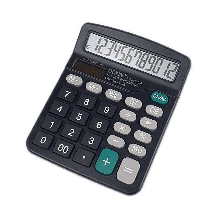 (BISA COD) FTIHSHP DEXIN Kalkulator Elektronik 12 Digit - KK-837-12S
