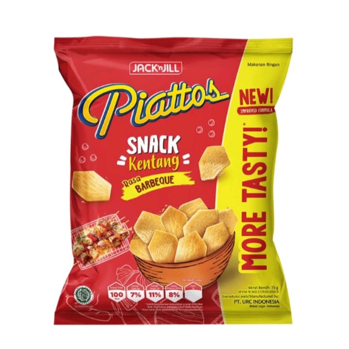 Piattos Snack Kentang | 10 Bks @ 18 Gr | Piatos