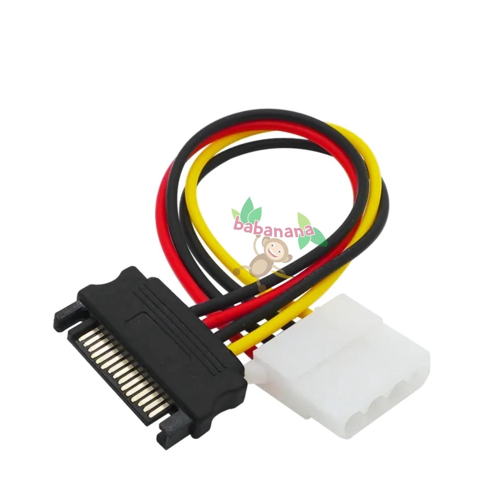 Kabel Power Sata Extension Converter Sata Male to Molex Female adapter