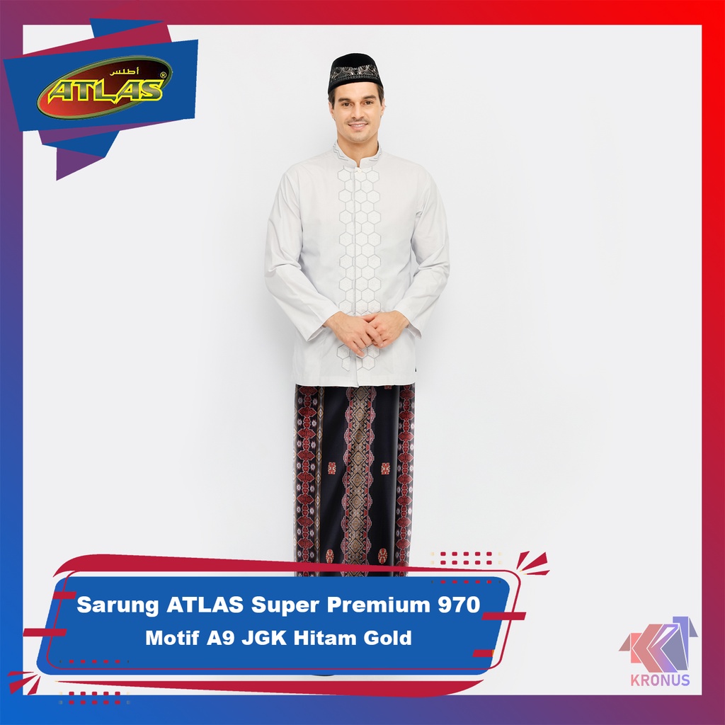 Sarung ATLAS Super Premium 970 A9 JGK Hitam Gold