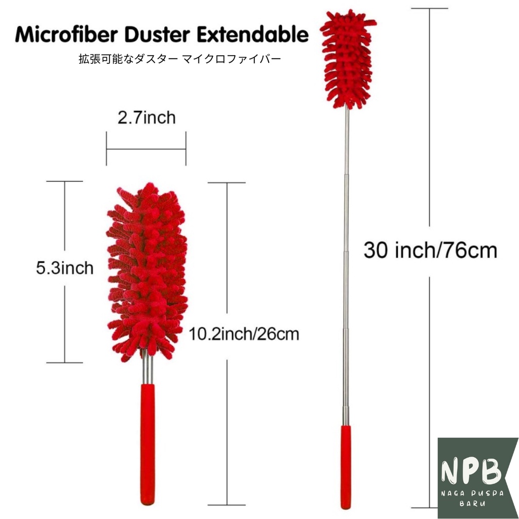 Kemoceng Microfiber Cendol Teleskopic - Extendable Duster Microfiber