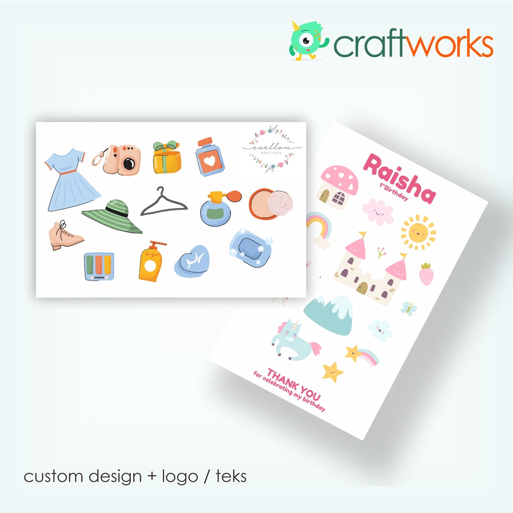 

CETAK STICKER SOUVENIR ULANG TAHUN / STICKER SOUVENIR OLSHOP