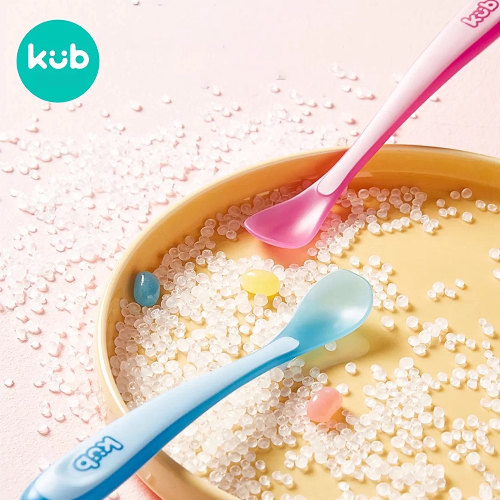 KUB Heat Sensitive Temperature Soft Spoon Set - Sendok Makan Anak