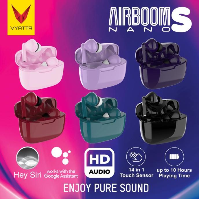 VYATTA Airboom Nano S TWS Bluetooth Headset / Earphone , Super Slim-c