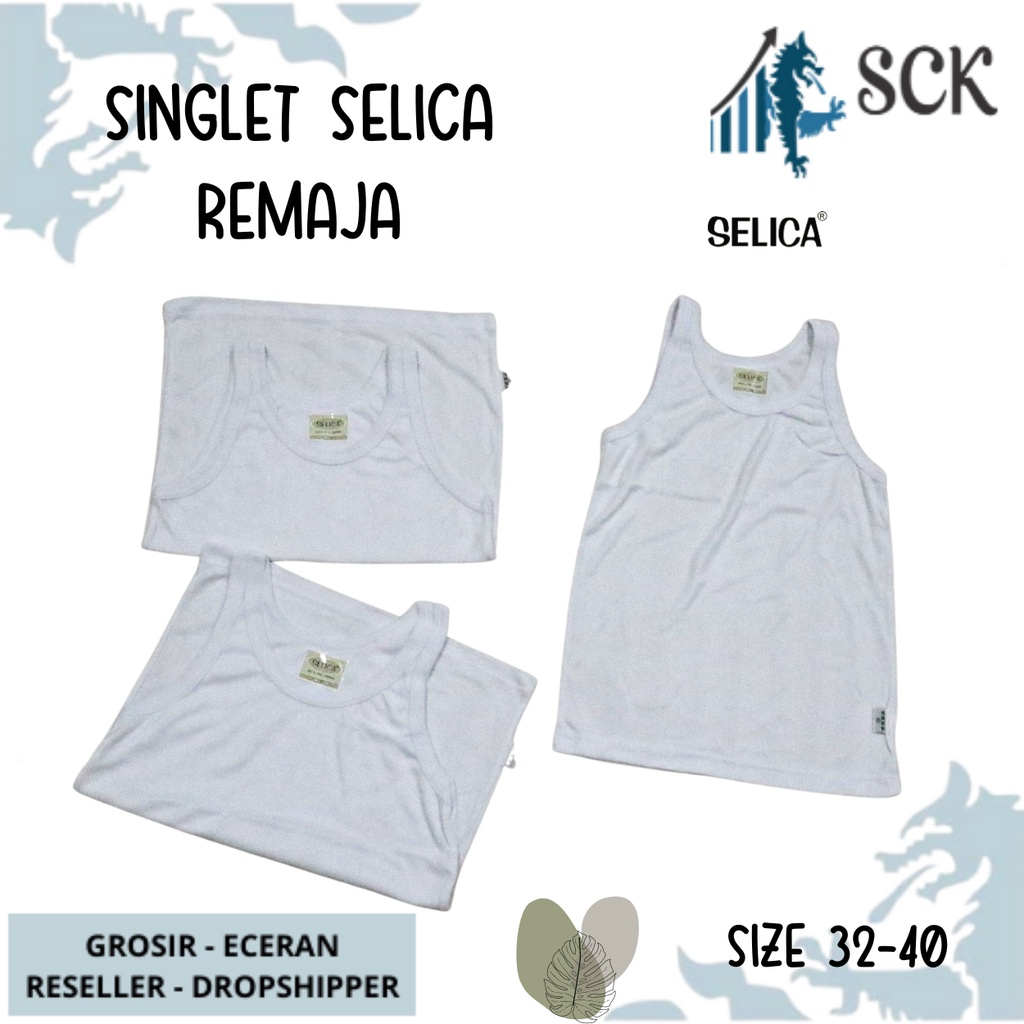 Kaos Dalam SELICA REMAJA PUTIH Polos / Pakaian Dalam Laki-laki  / Singlet Remaja Kaos Putih SELICA Pria - sckmenwear GROSIR