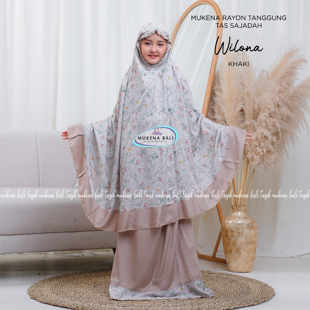 MUKENA BALI TASIK - MUKENA ANAK TANGGUNG RAYON TAS SAJADAH WILONA