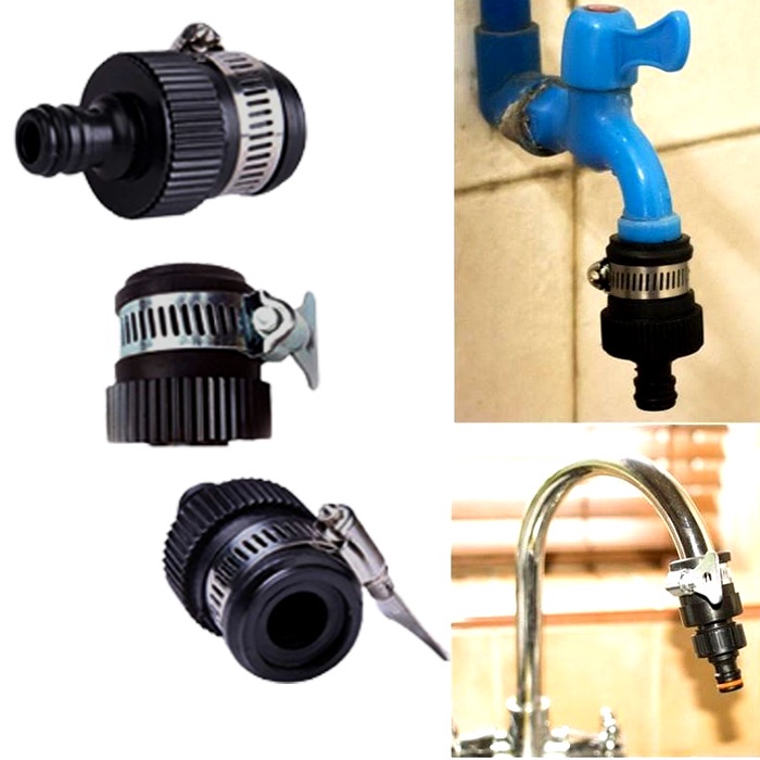 Konektor Kran Air Universal Sambungan Keran Ke Selang Air Tap Adaptor Quick Connector Fleksibel Selang Air Cod