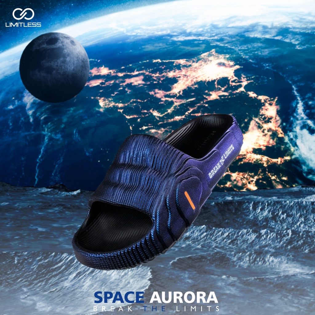 Sandal Pria Slop SPACE AURORA Premium Terbaru 2023 Anti Slip Eva Extralight Sendal Cowok Slide Casual