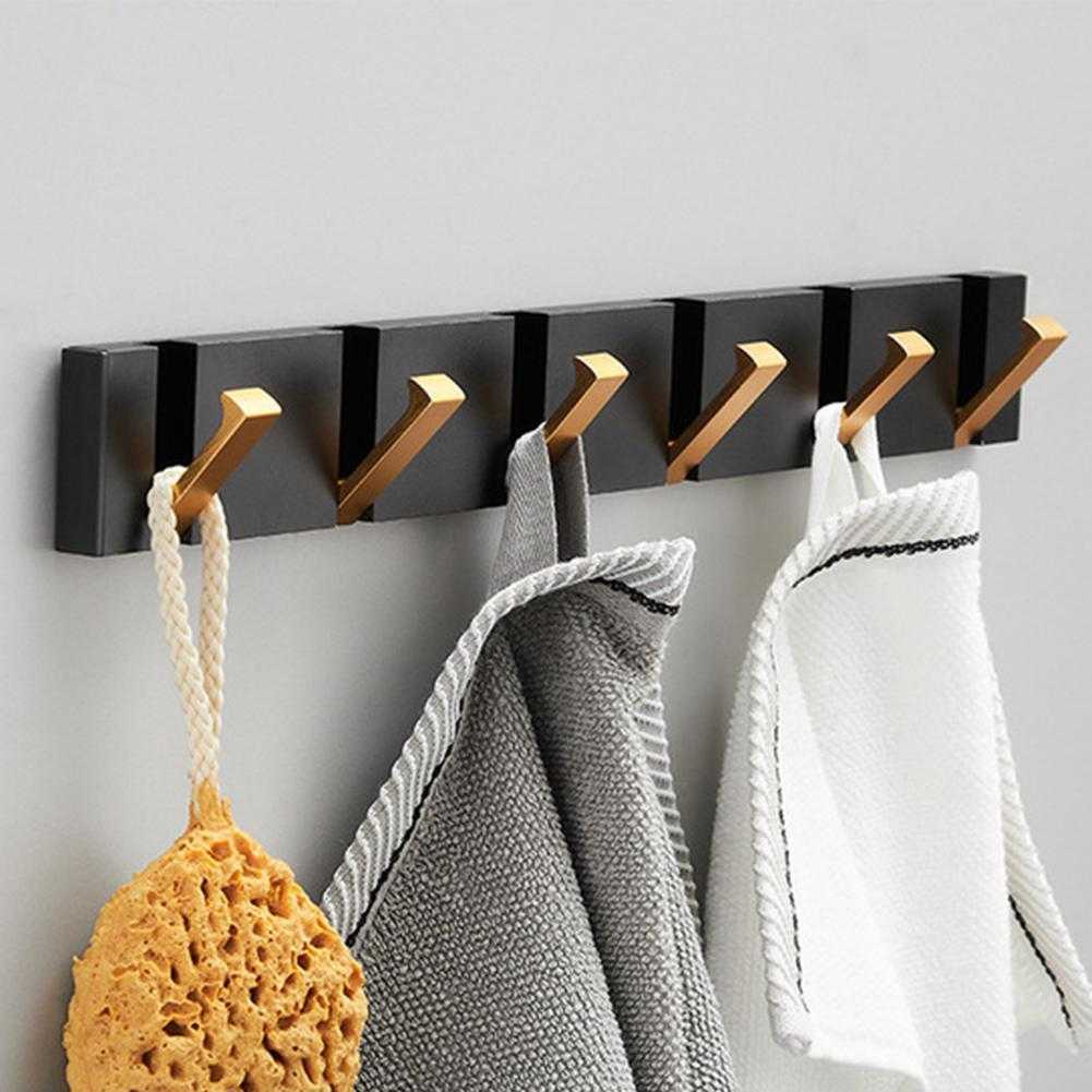 Gantungan Dinding Hanger Aluminium 6 Hook Desain Minimalis Material ALuminium Daya Tahan Kuat Berkualitas