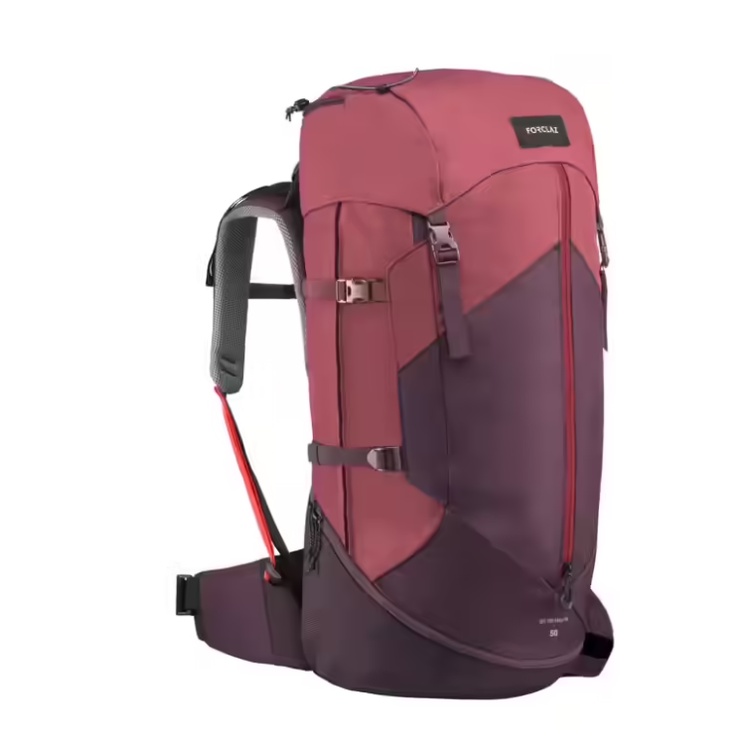 FORCLAZ Trek 100 Easyfit Tas Ransel 50L Wanita Backpack Gunung