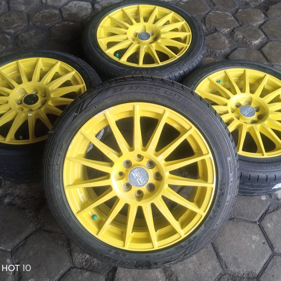 VELG MOBIL BEKAS OZ RACING R16X7 BAUT 8X100/114 + BAN 195 0 R16