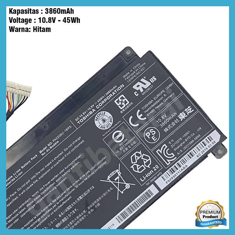 Baterai Laptop Toshiba Satellite E45W P55W PA5208U-1Brs Original