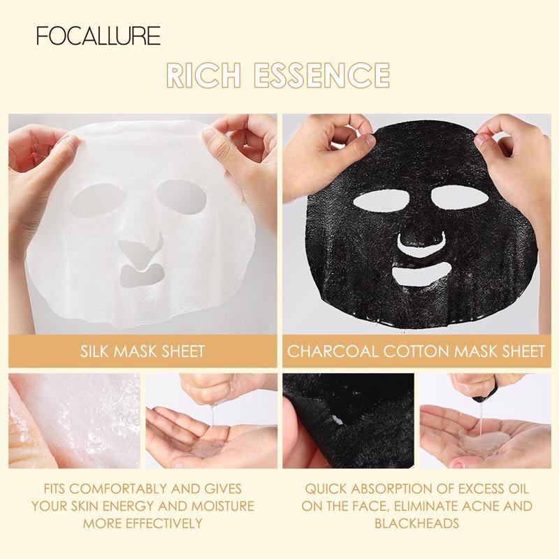 ⭐BAGUS⭐ FOCALLURE FASC03 Sheet Mask | Face Mask | Masker Wajah | Brighten Up Vit C | Acne Tea Tree