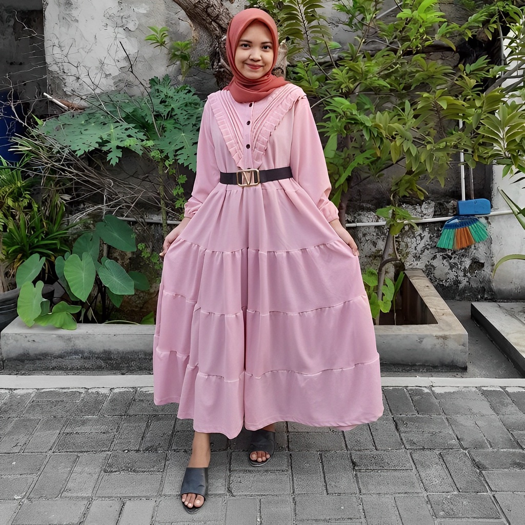 DUTA FASHION | Aurora Dress Korea Premium / Midi Dress / Dress Wanita / Dress Imlek / Baju Imlek