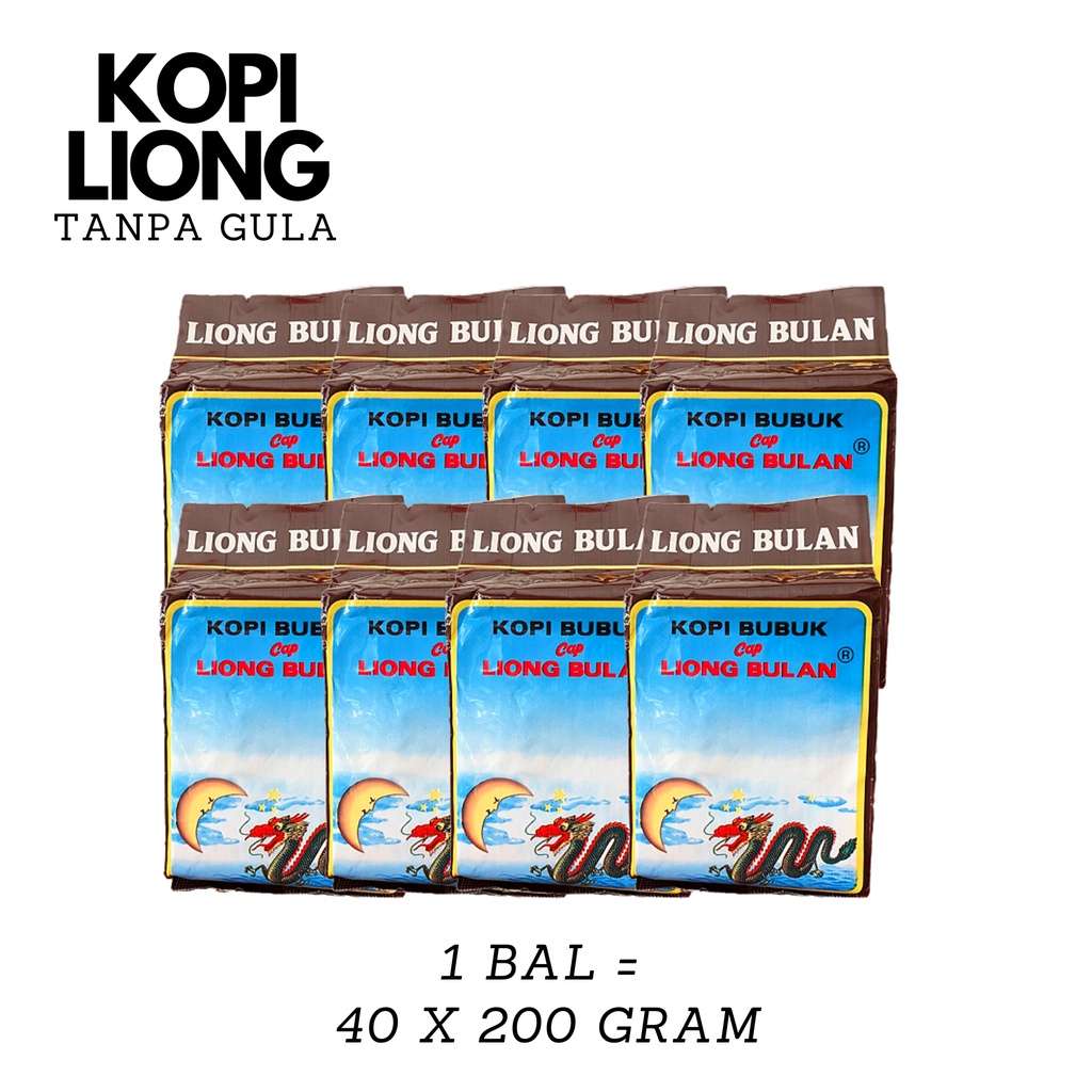 

[BAL] Kopi Liong Bulan Khas Bogor TANPA Gula 1 Bal/Dus/Kardus Isi 40 Buah