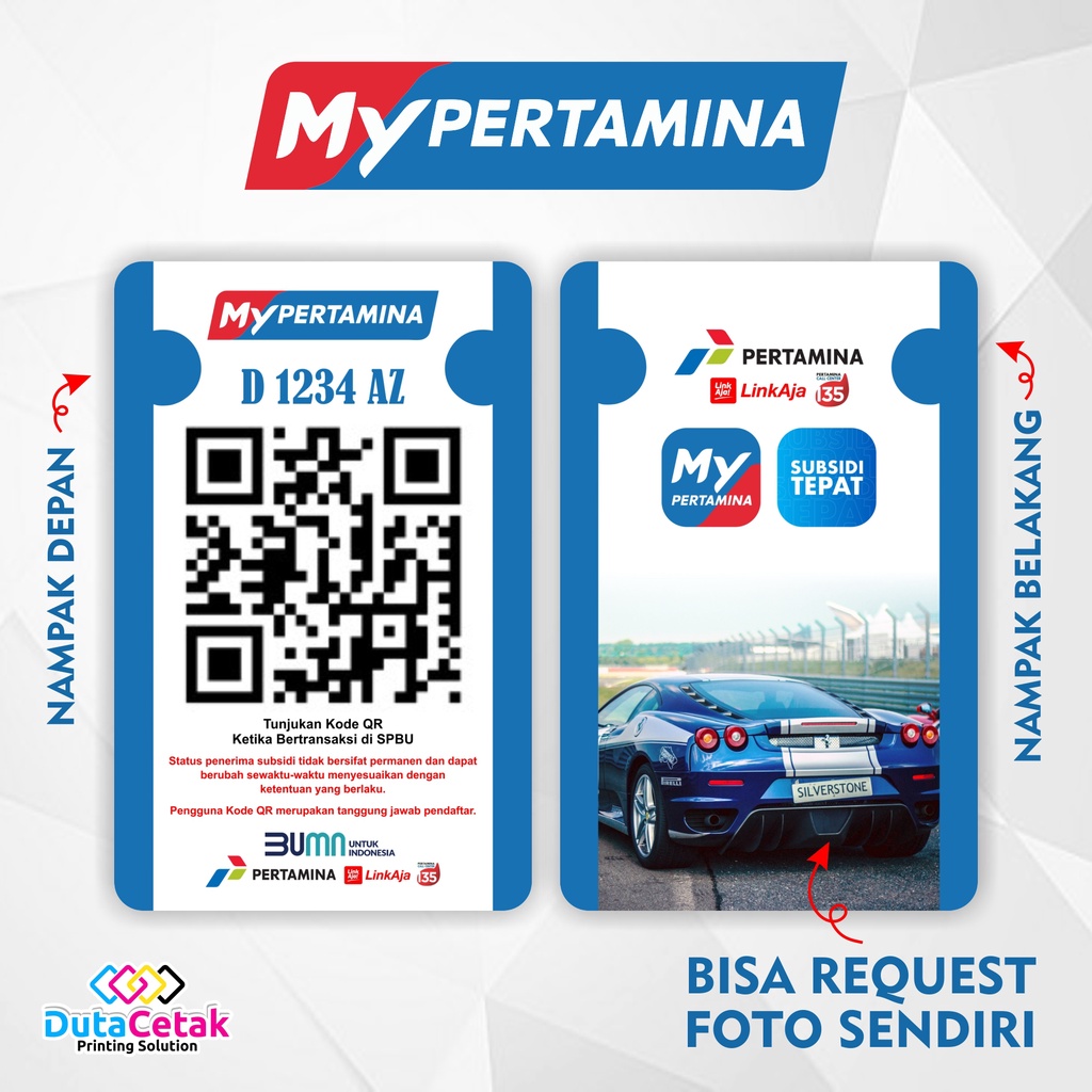 

Versi Simple ! Kartu MyPert. 2 Sisi Gambar bisa Custom