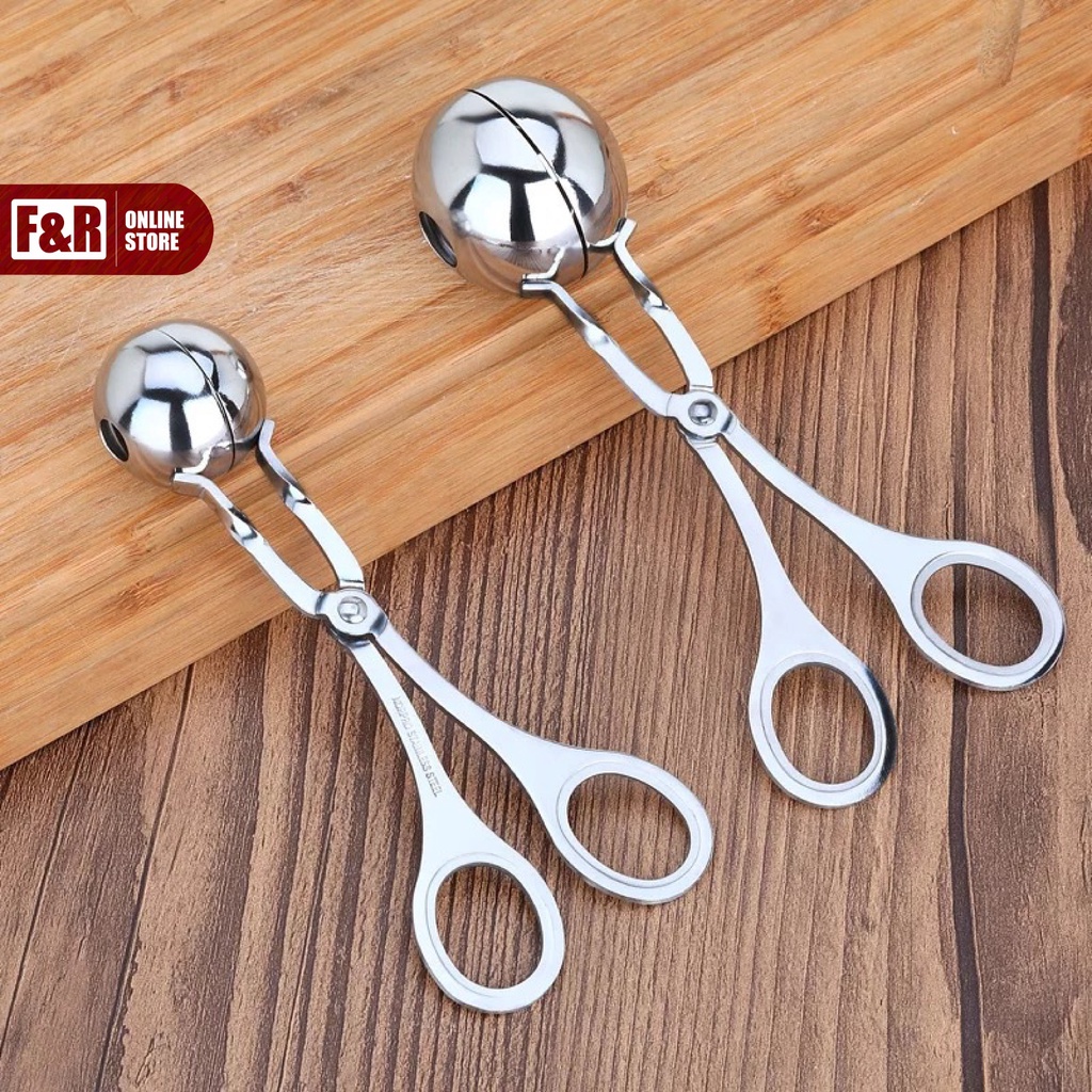 Cetakan Bakso Anti Lengket Stainless Stell meatball maker Scoop Serbaguna