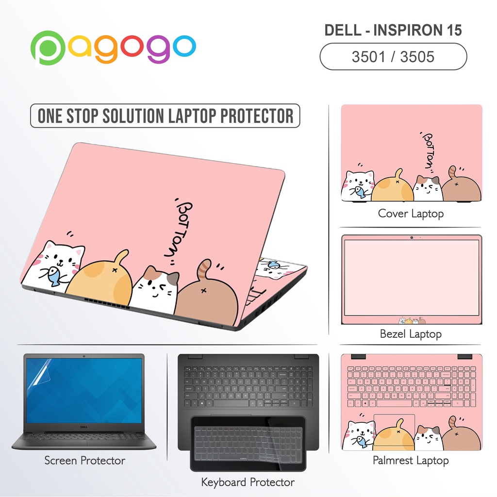 Screen Guard Skin Keyboard Protector Garskin Stiker Laptop Dell Inspiron 15 3501 3505 Matte Clear An