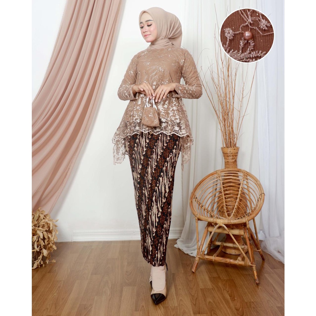 kebaya blouse rinjani - blouse kebaya terlaris - model kebaya kekinian - kebaya wisuda modern -  ootd kondangan dan acara pesta