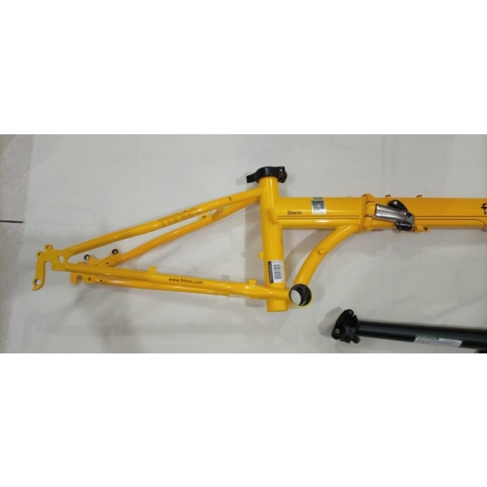 Frame set &amp; handlepost FNHON STORM kuning metalic Discbrake chromoly