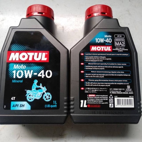 OLI MOTOR MOTUL MOTO 1L 4T 10W-40 1 LITER TIGER SCORPIO THUNDER CB GL CBR 150 250 MegaPro Verza R15 